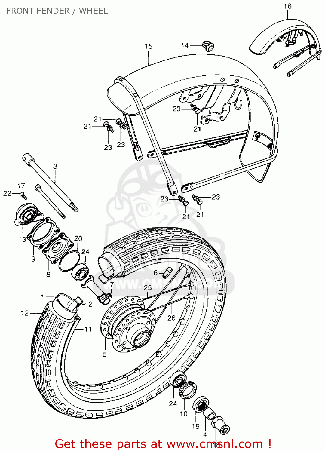 Honda Honda CB400F SUPER SPORT 400 FOUR 1975 CB400FK0 USA parts lists