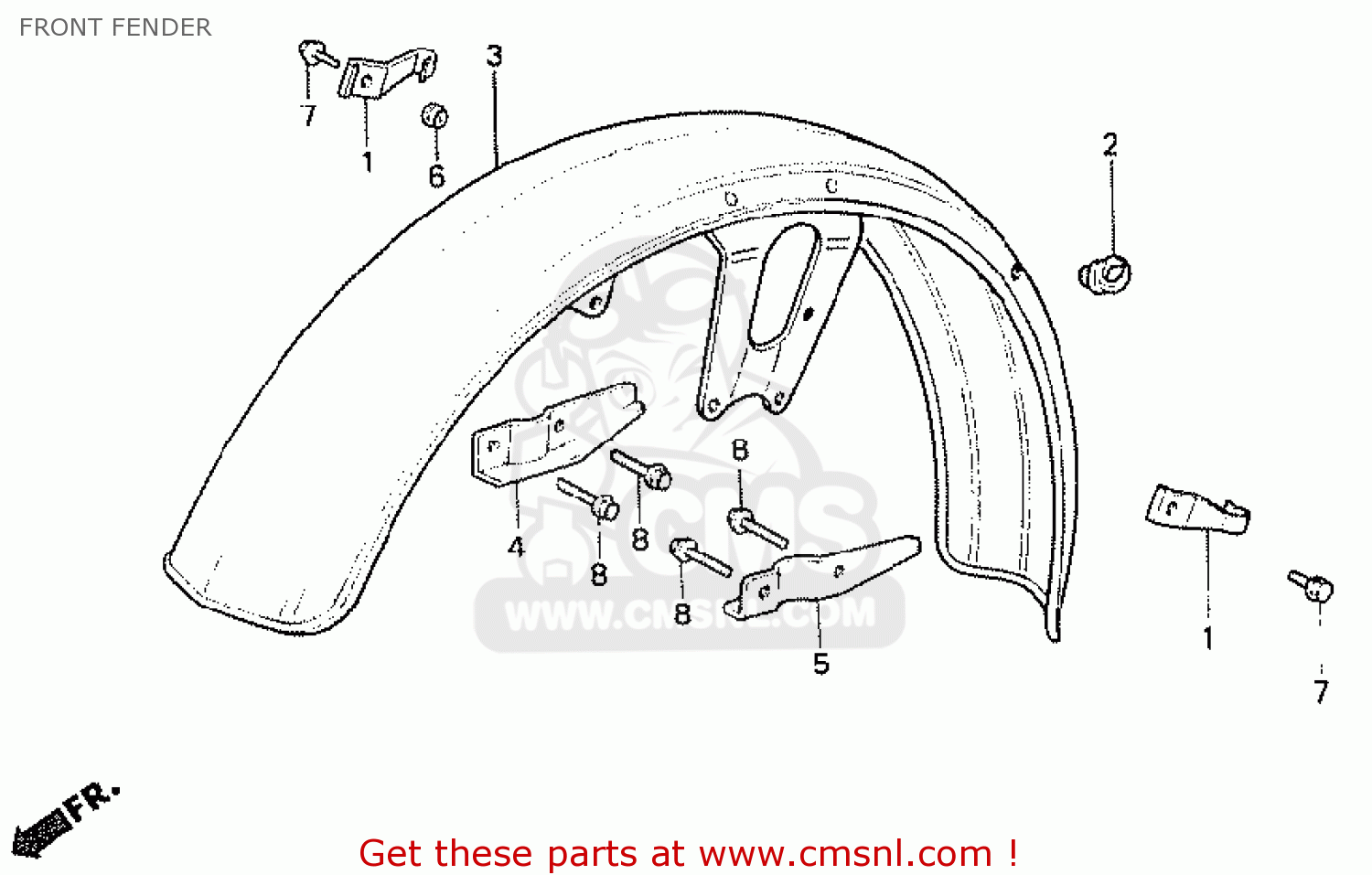 Honda CB400N 1978 EUROPEAN DIRECT SALES FRONT FENDER - buy FRONT FENDER ...