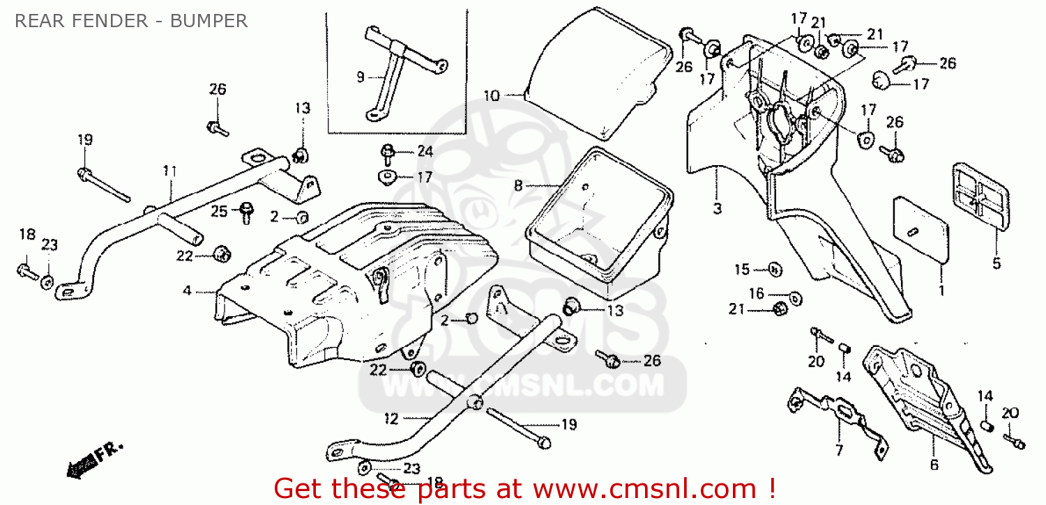 Honda CB400N 1980 (A) EUROPEAN DIRECT SALES REAR FENDER - BUMPER - buy ...