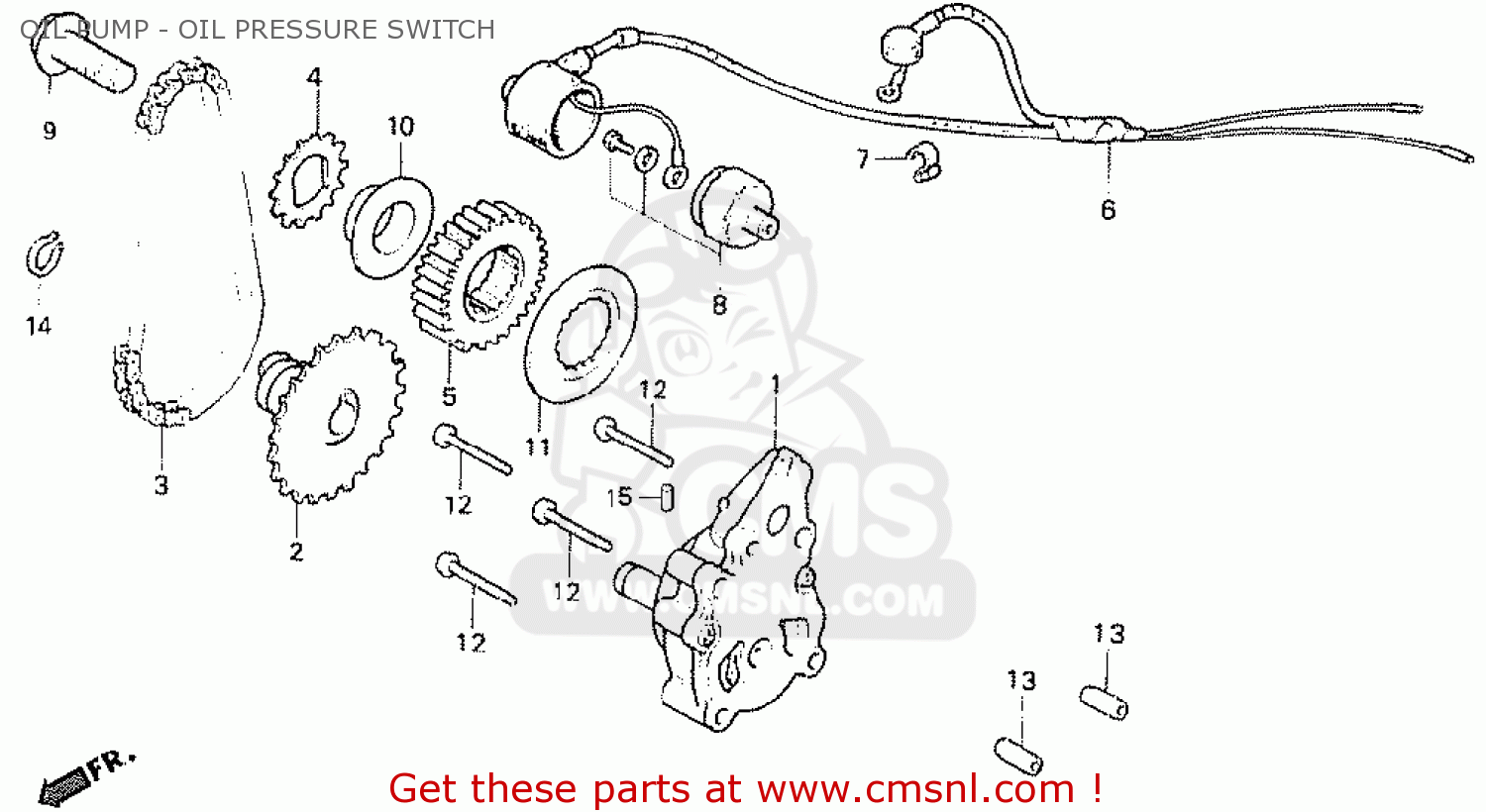 Honda CB400N SUPERDREAM 1980 (A) ENGLAND OIL PUMP - OIL PRESSURE SWITCH ...