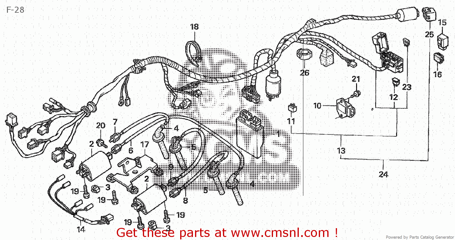 Схема проводки honda cb 400 sf