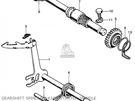 GEARSHIFT SPINDLE / KICK STARTER SPINDLE