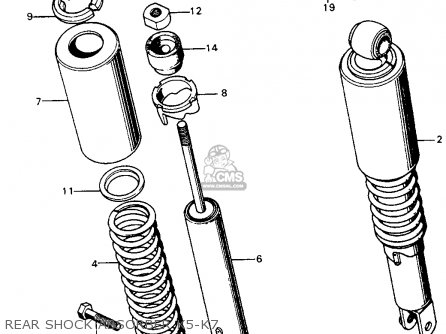 REAR SHOCK ABSORBER K5-K7