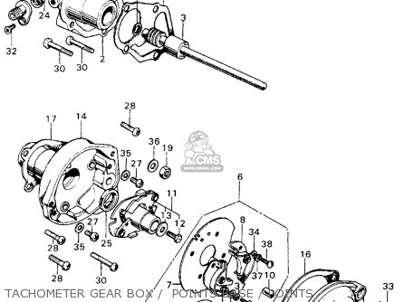 TACHOMETER GEAR BOX /  POINTS BASE / POINTS