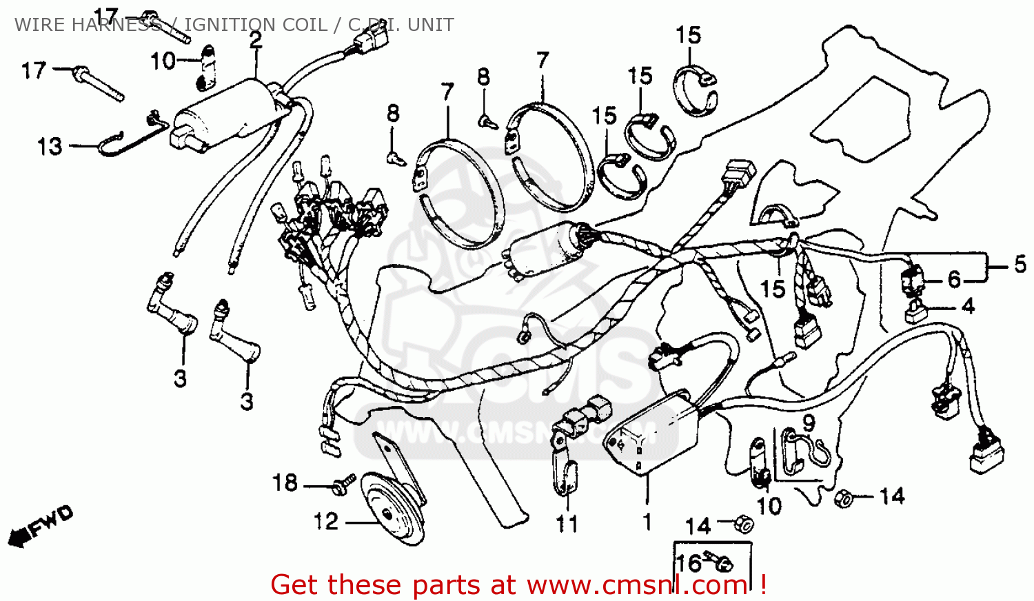 Honda Cb450sc Nighthawk 1985 (f) Usa California Wire ... honda cb250 wiring diagram 