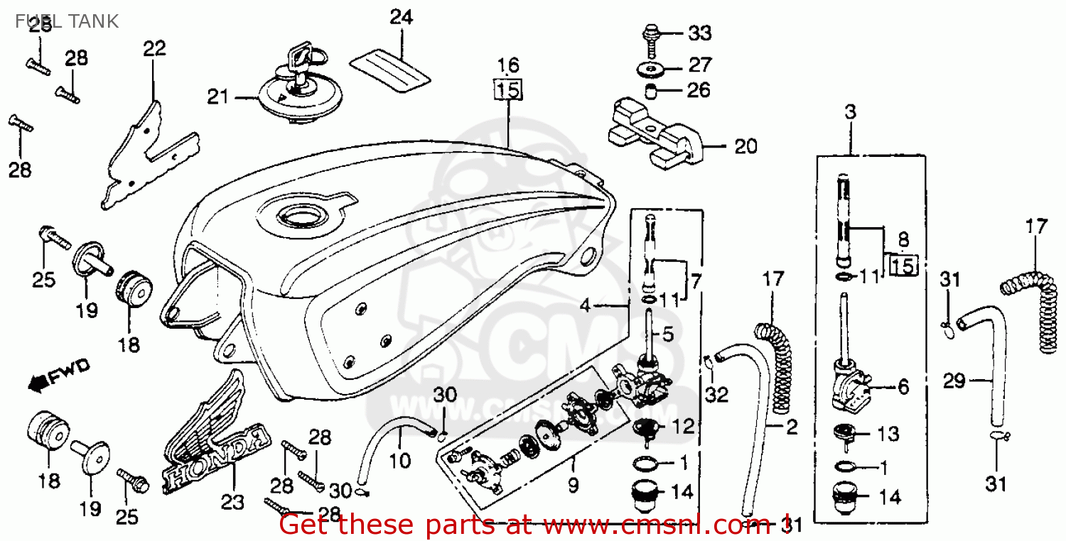 Honda CB450SC NIGHTHAWK 1986 (G) USA CALIFORNIA FUEL TANK - buy FUEL