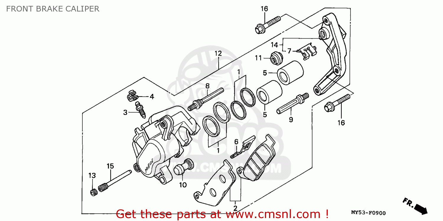Honda CB500 1994 (R) GERMANY / KPH FRONT BRAKE CALIPER buy FRONT