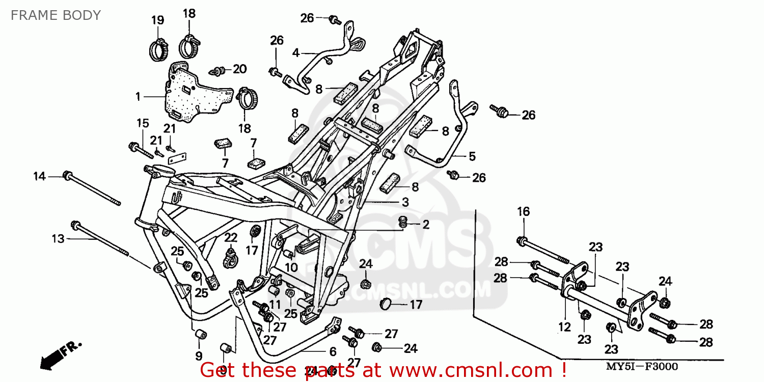 Honda Cb500s 2002 2 France 25k Frame Body Buy Frame Body Spares Online