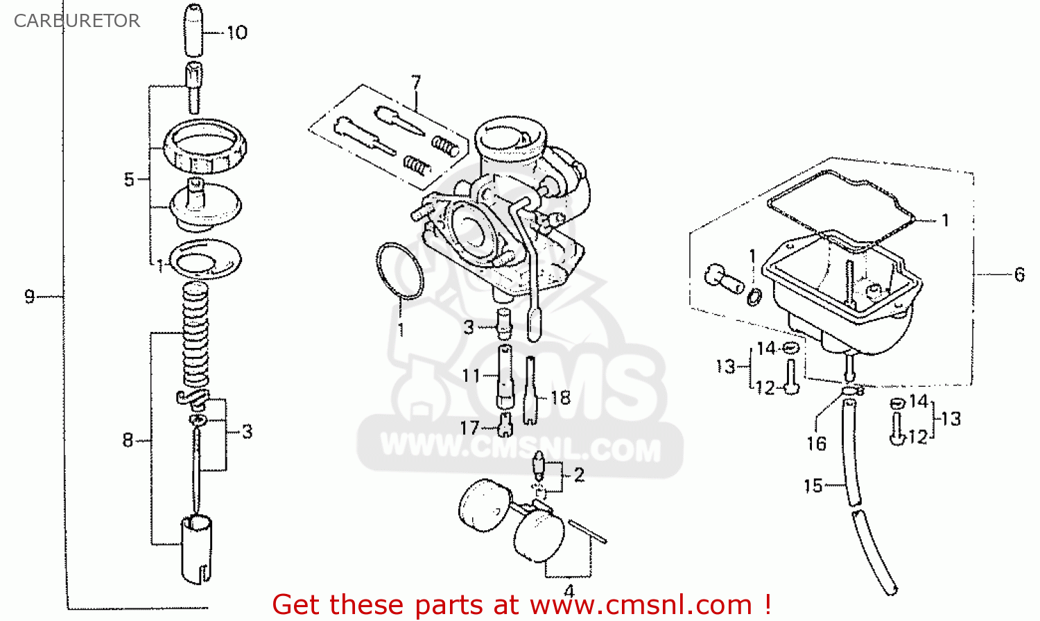 kit Honda CB 50 J CT 125 XR 75 80 Vergaser Rep.-Satz carburetor rep