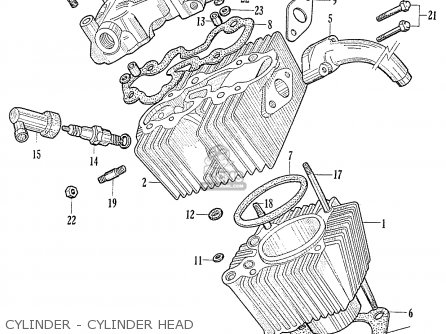 CYLINDER - CYLINDER HEAD - CB50M BELGIUM (140501)