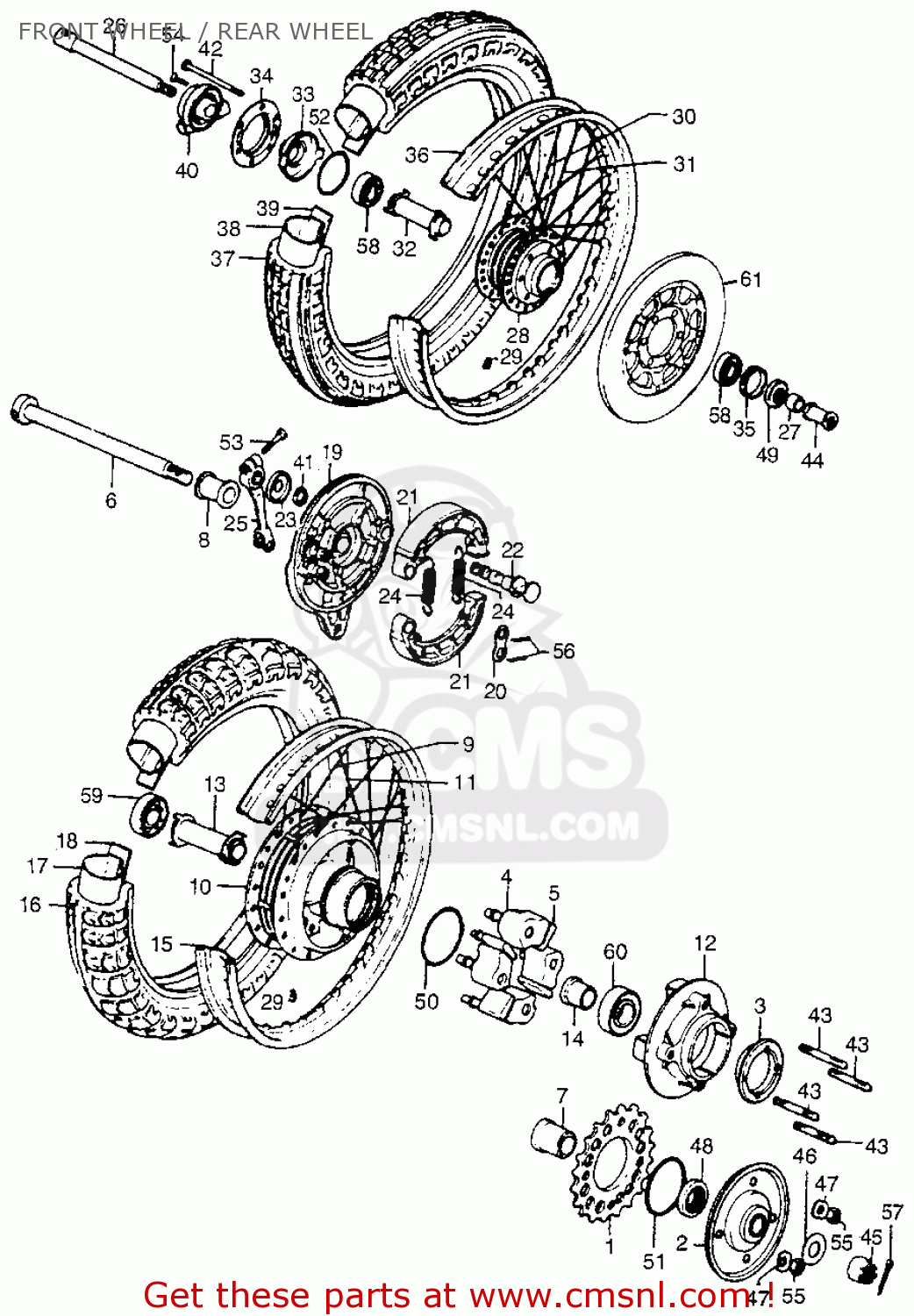 Honda CB550 FOUR 1975 CB550K0 USA parts lists and schematics