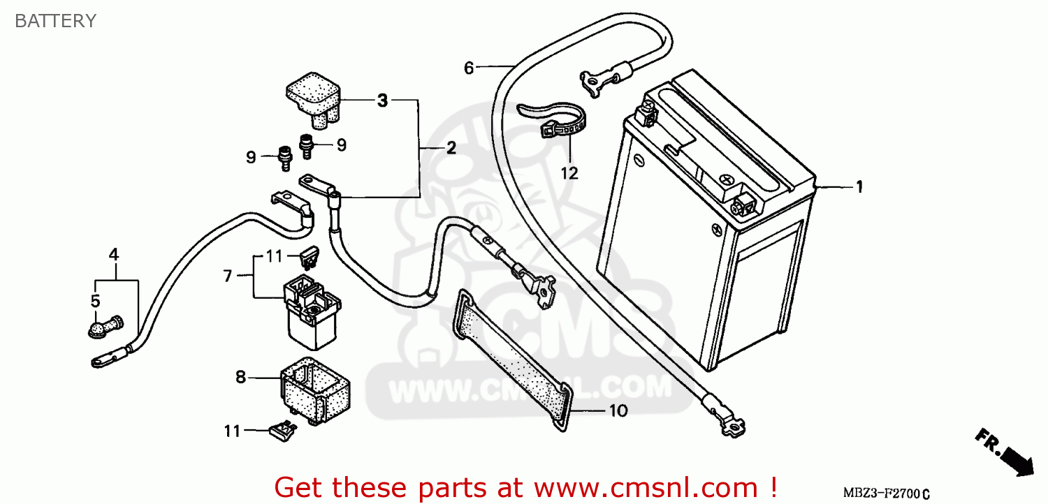 Honda CB600F 1998 (W) NETHERLANDS KPH BATTERY buy BATTERY