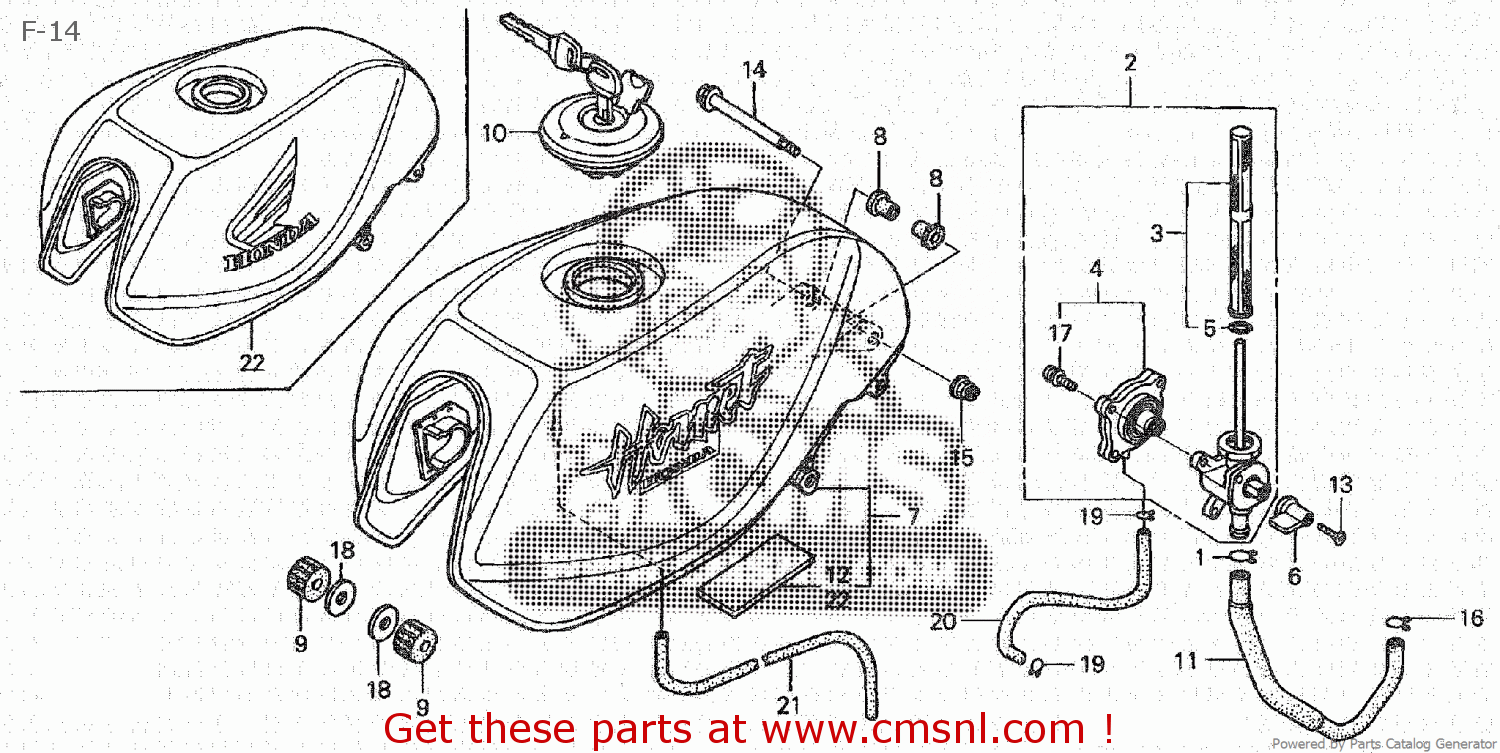 honda hornet body parts price list