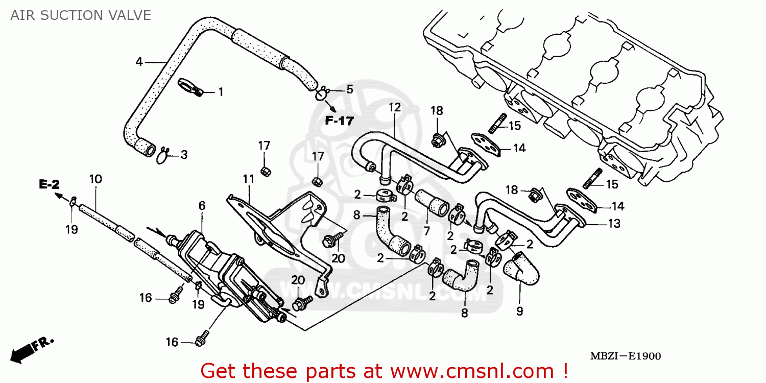 Honda CB600F 2002 (2) EUROPEAN DIRECT SALES AIR SUCTION VALVE