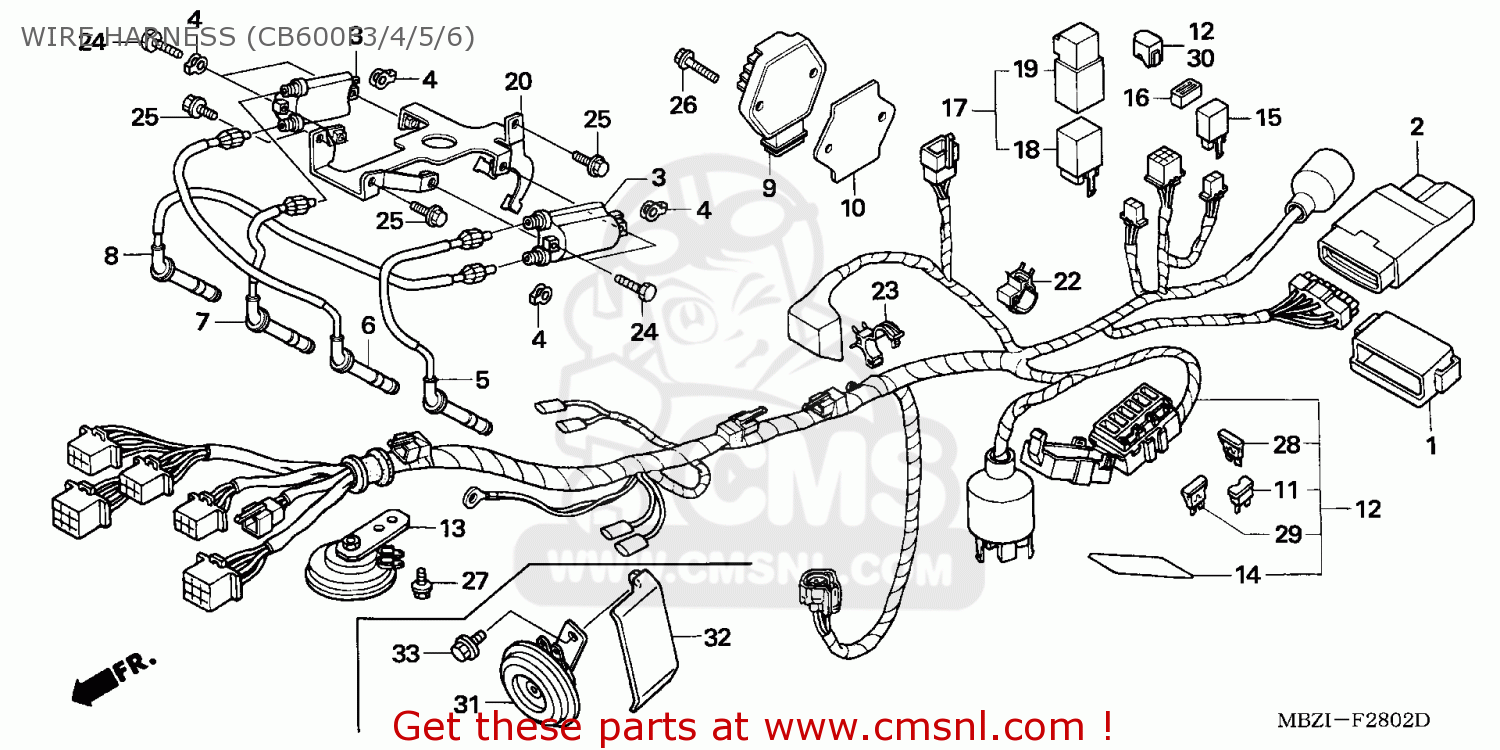 Honda CB600F HORNET 2003 (3) ENGLAND WIRE HARNESS (CB600F3/4/5/6) - buy