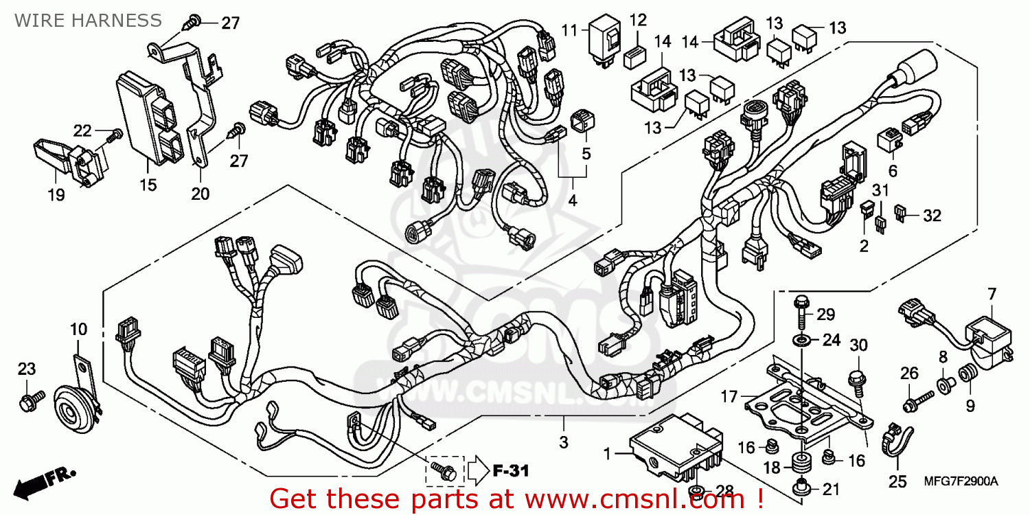 Honda CB600F HORNET 2007 (7) EUROPEAN DIRECT SALES WIRE HARNESS - buy