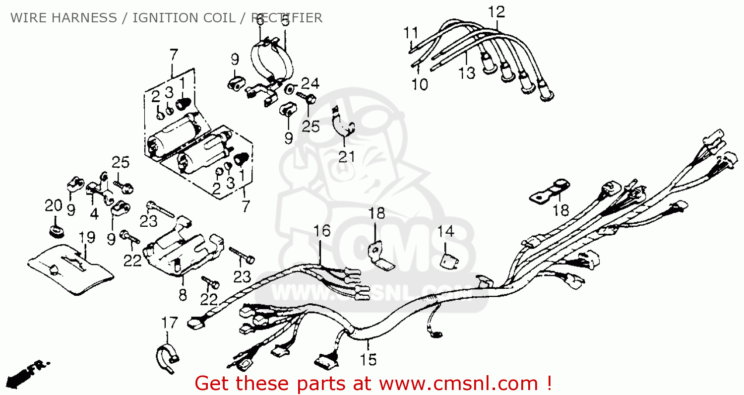 Honda CB650SC NIGHTHAWK 1984 (E) USA WIRE HARNESS / IGNITION COIL ... Honda CB650SC NIGHTHAWK 1984 (E) USA WIRE HARNESS / IGNITION COIL ...