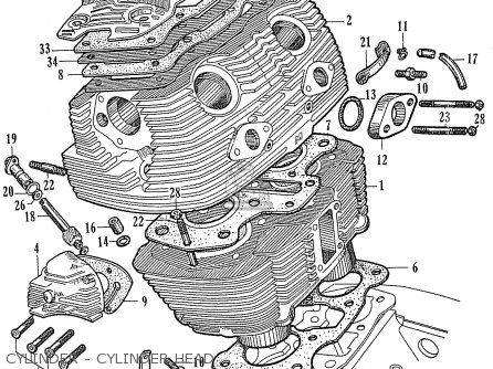 CYLINDER - CYLINDER HEAD - CB72 HAWK '60 '61 '62 '63 '64I '64II GENERAL EXPORT (142683)