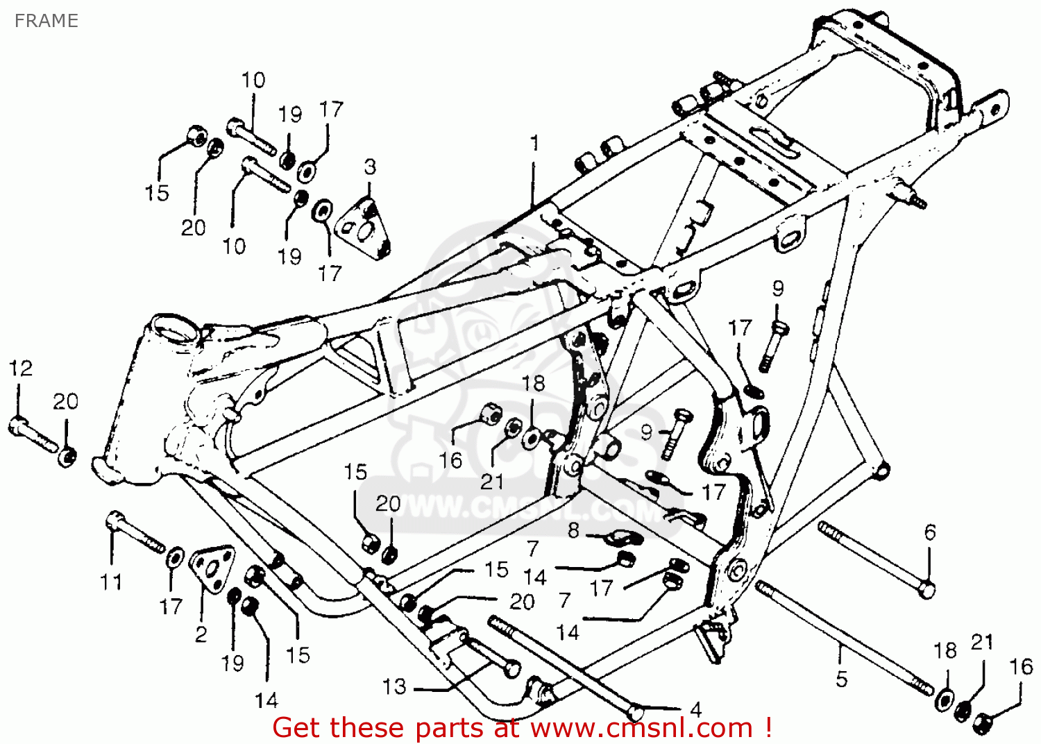 Honda Cb750 750 Four 1976 Cb750k6 Usa Frame