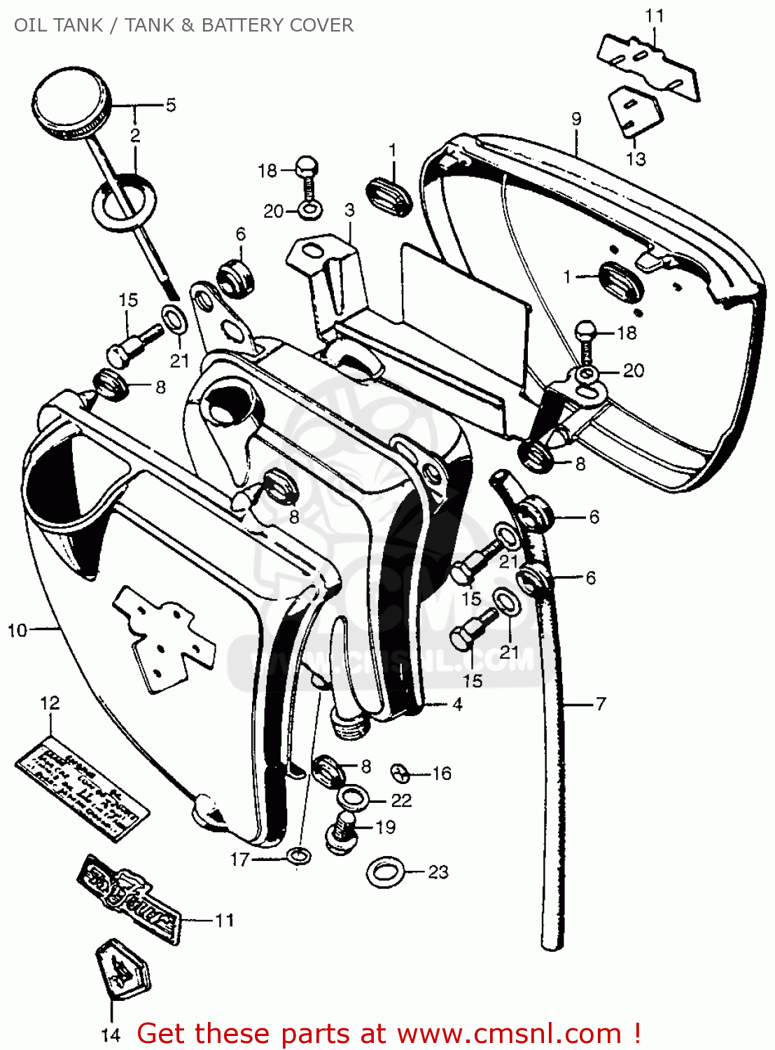 Honda Cb750 Four 1973 Cb750k3 Usa Oil Tank Tank