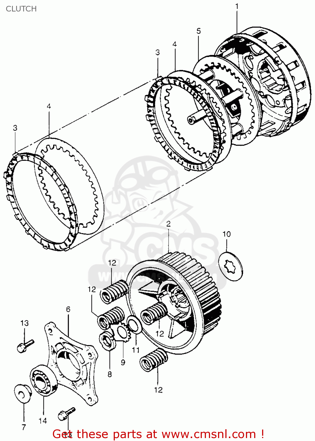 Diagram Honda Cb750 Four K4 Usa Parts Lists