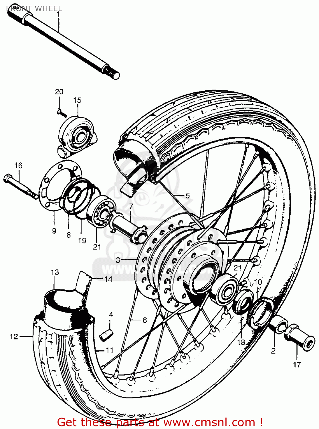 Honda Cb750 Four K5 1975 Usa Front Wheel