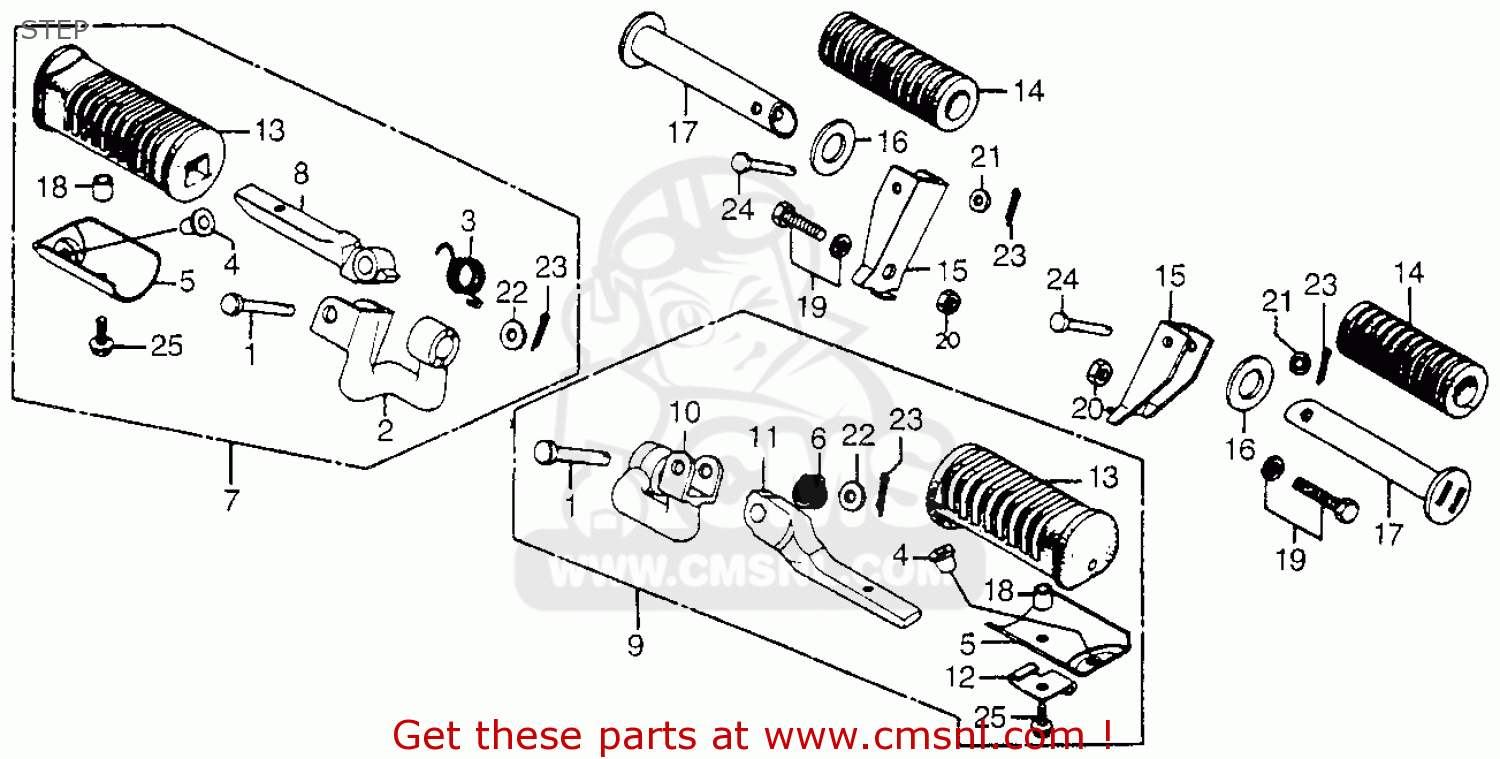 Honda CB750A 750 HONDAMATIC 1977 USA STEP - buy STEP spares online