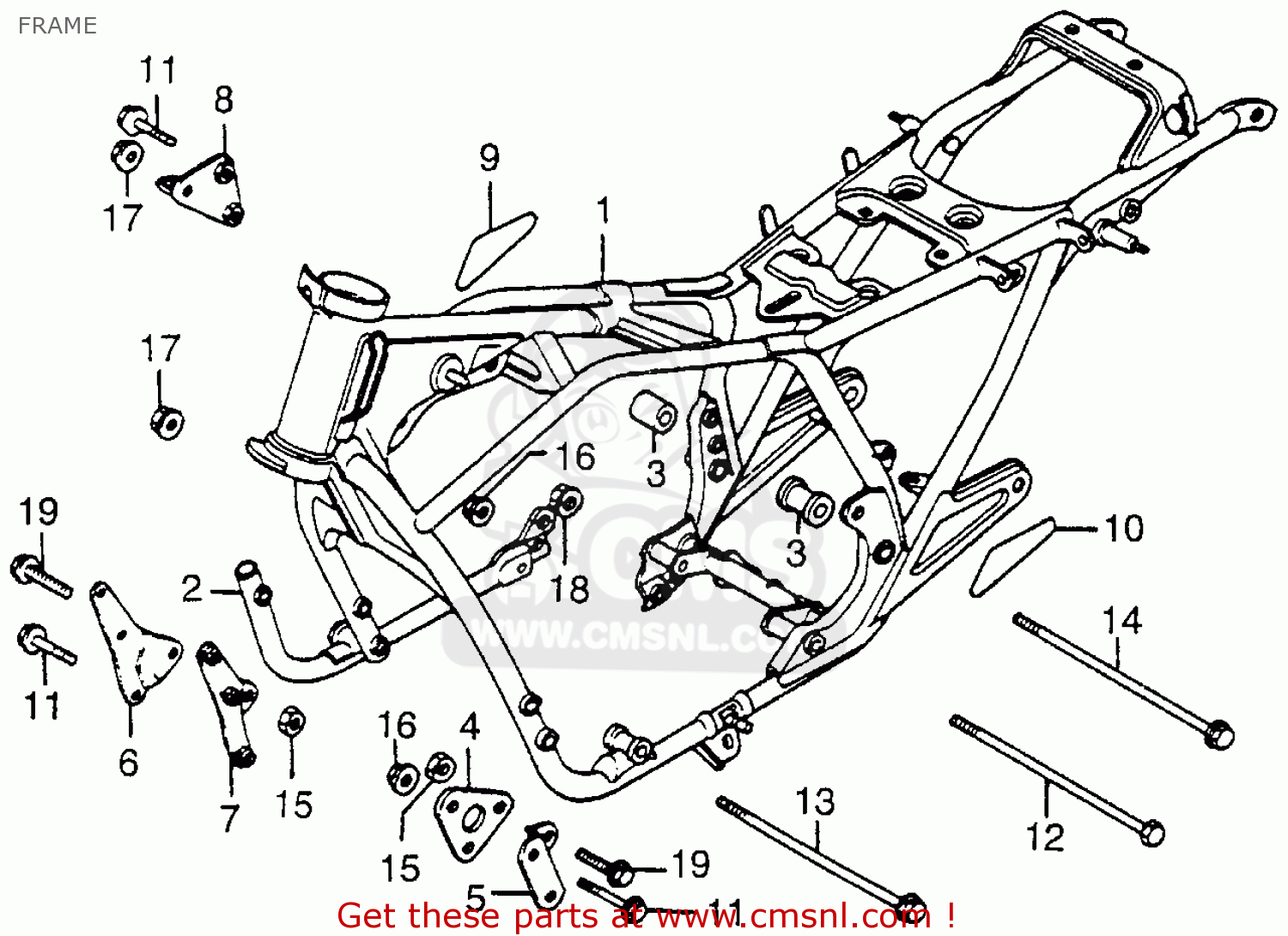 Honda Cb750c 750 Custom 1981 (b) Usa Frame - schematic ... honda nx 650 wiring diagram 