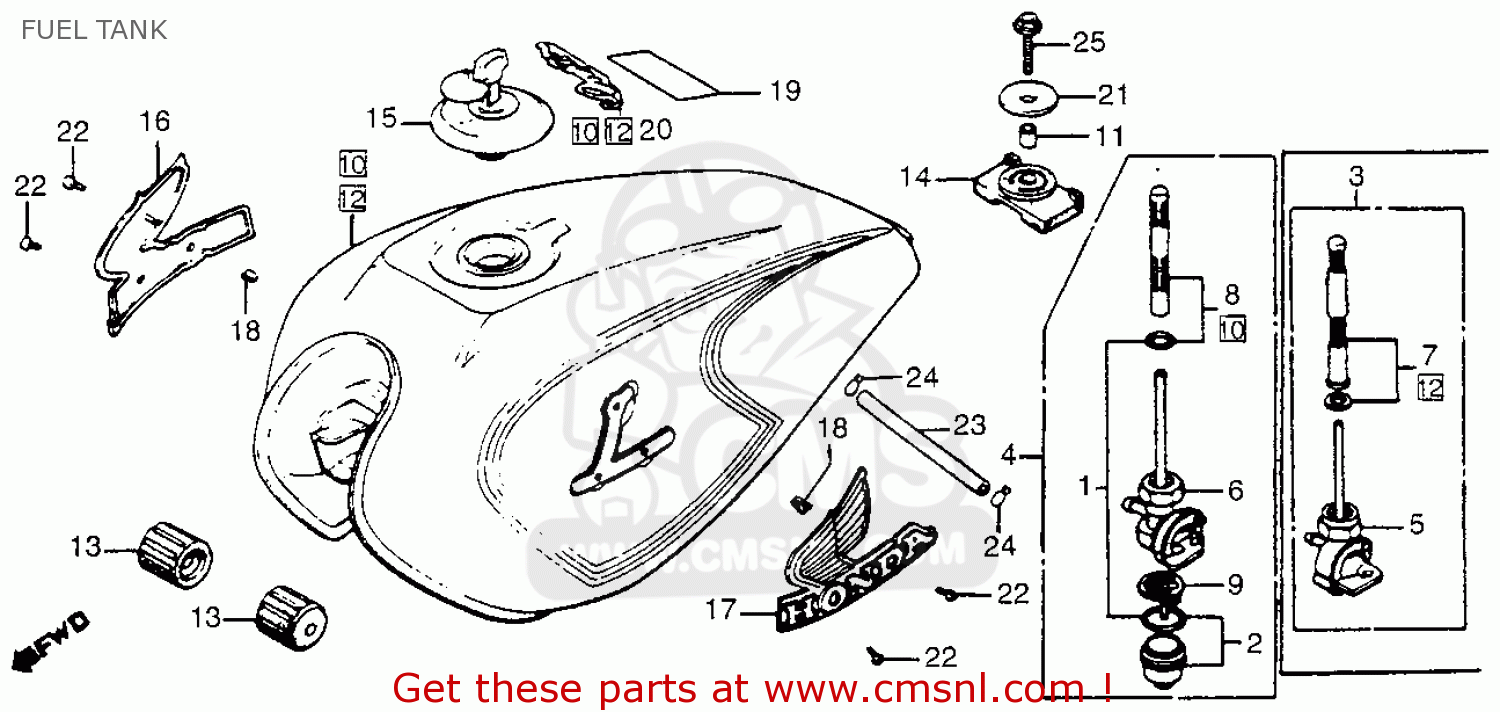 Honda Cb750c 750 Custom 1981 B Usa Fuel Tank