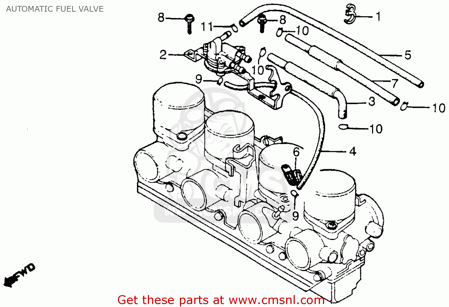 Honda Cb750c 750 Custom 1981 Usa Automatic Fuel Valve ... 1981 honda xl125s wiring diagram 