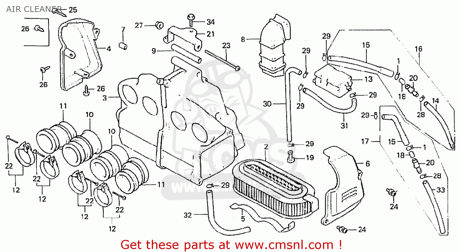 Honda CB750F 1980 (A) ENGLAND AIR CLEANER - buy AIR CLEANER spares online