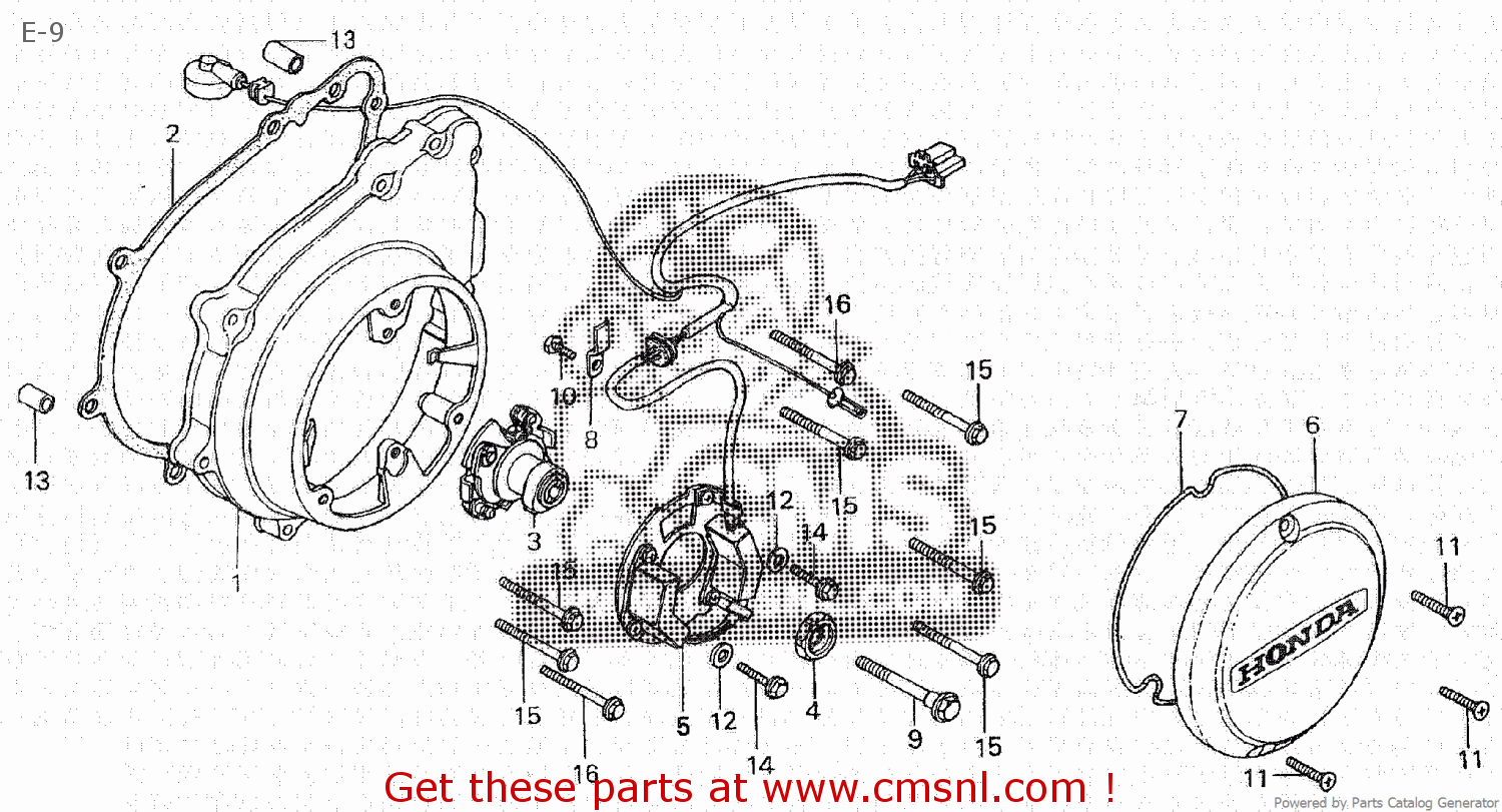 Honda CB750F 1980 (A) JAPAN RC04101 parts lists and schematics