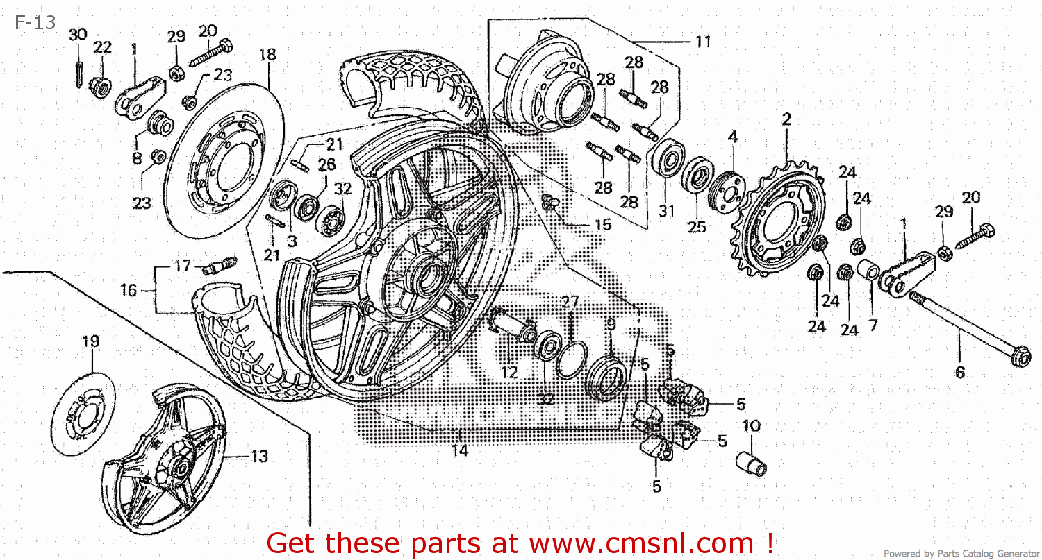 Honda Honda CB750F 1980 (A) JAPAN RC04101 parts lists and schematics