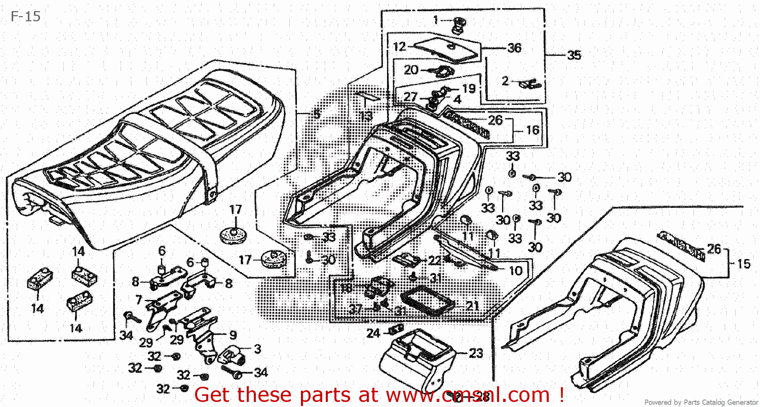 Honda CB750F 1980 (A) JAPAN RC04101 parts lists and schematics