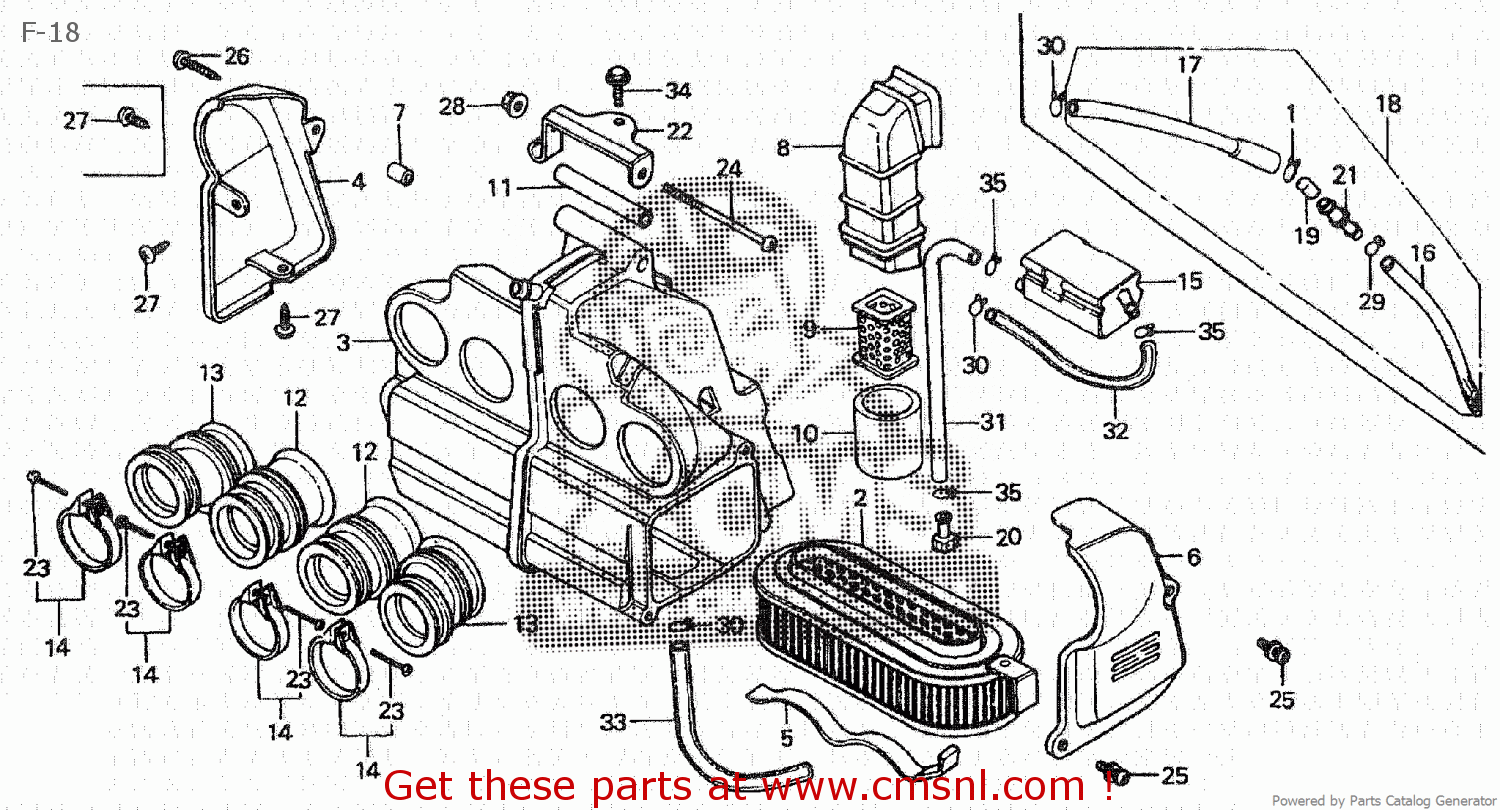 Honda CB750F 1980 (A) JAPAN RC04101 parts lists and schematics