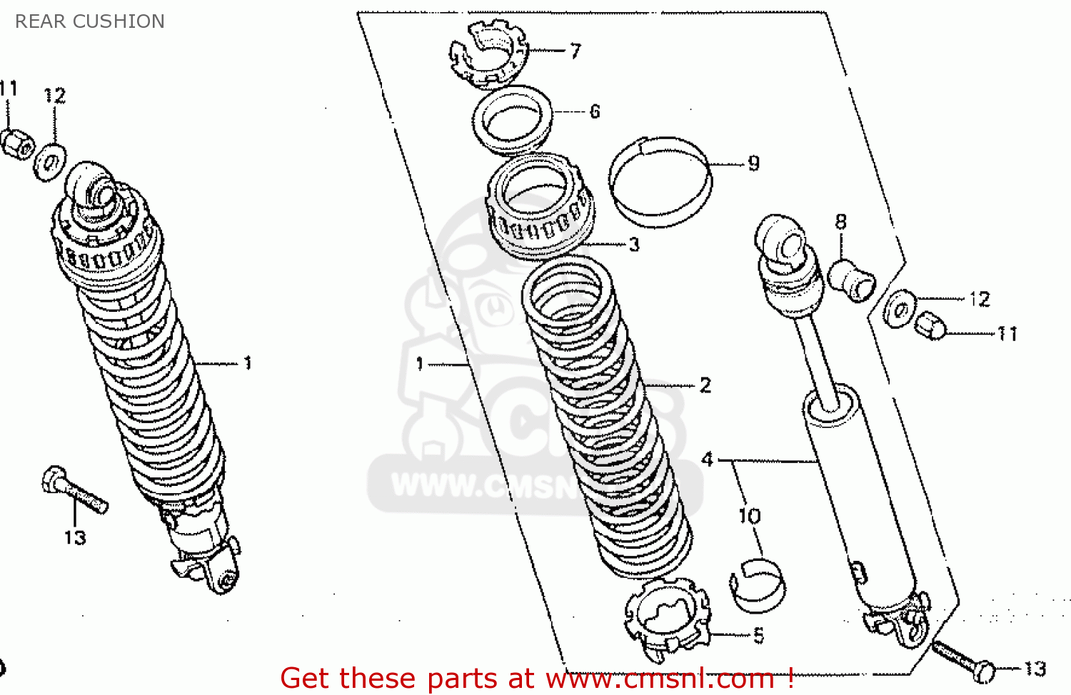 Honda CB750F 1980 (A) SOUTH AFRICA parts lists and schematics