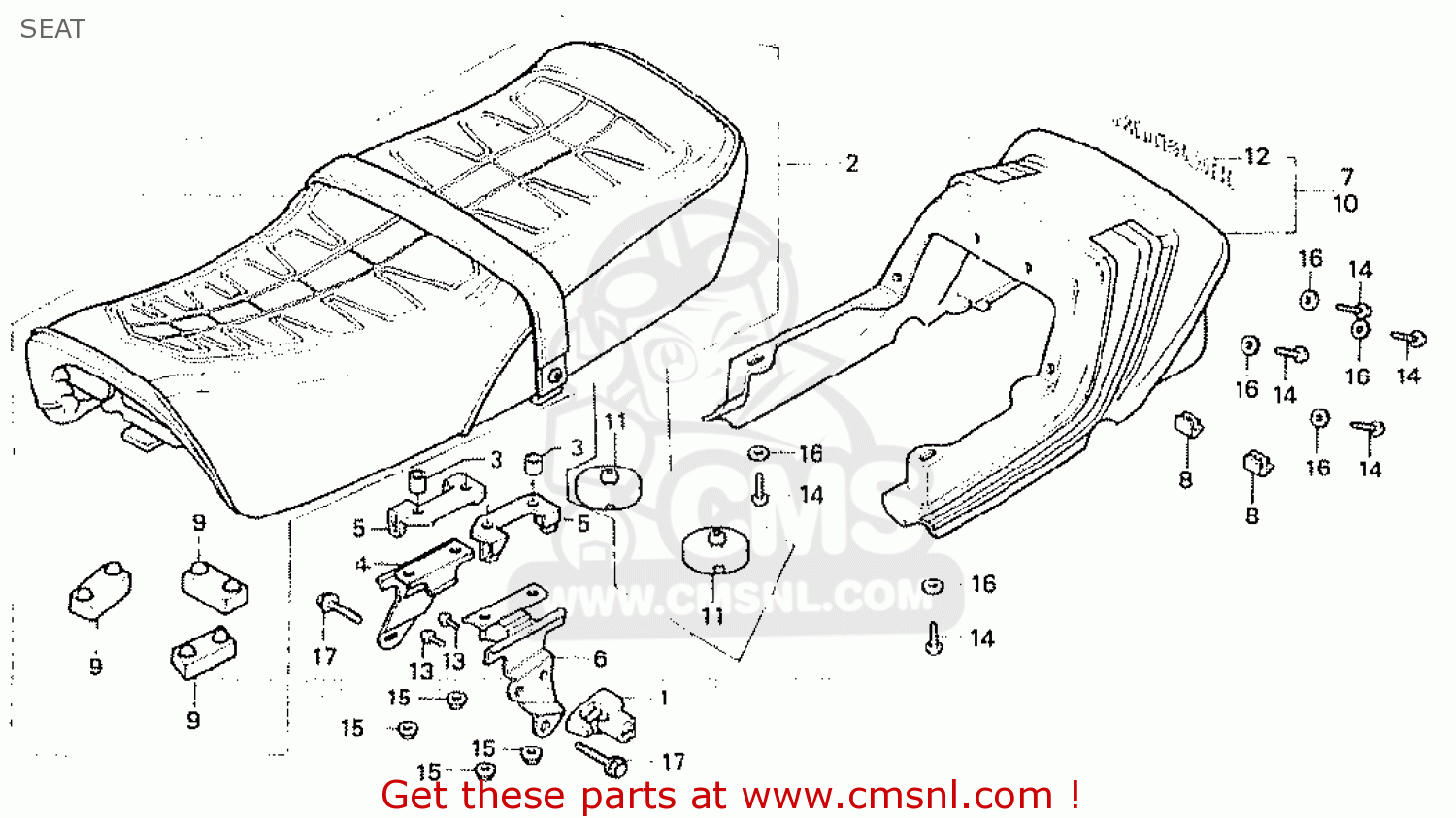 Honda CB750F 1980 (A) SOUTH AFRICA parts lists and schematics