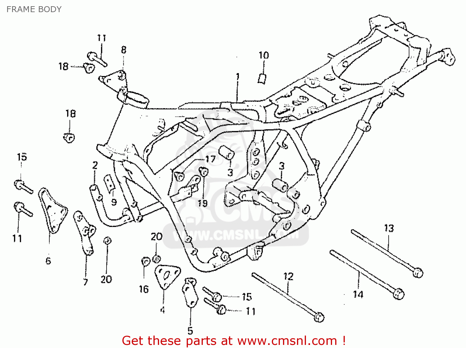 Honda Cb750f 1981 (b) Australia Frame Body - Buy Frame Body Spares Online