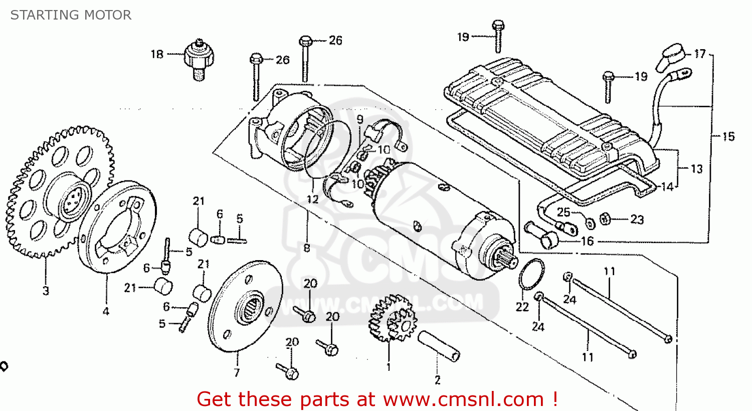 Honda CB750F 1981 (B) AUSTRALIA STARTING MOTOR - buy STARTING MOTOR
