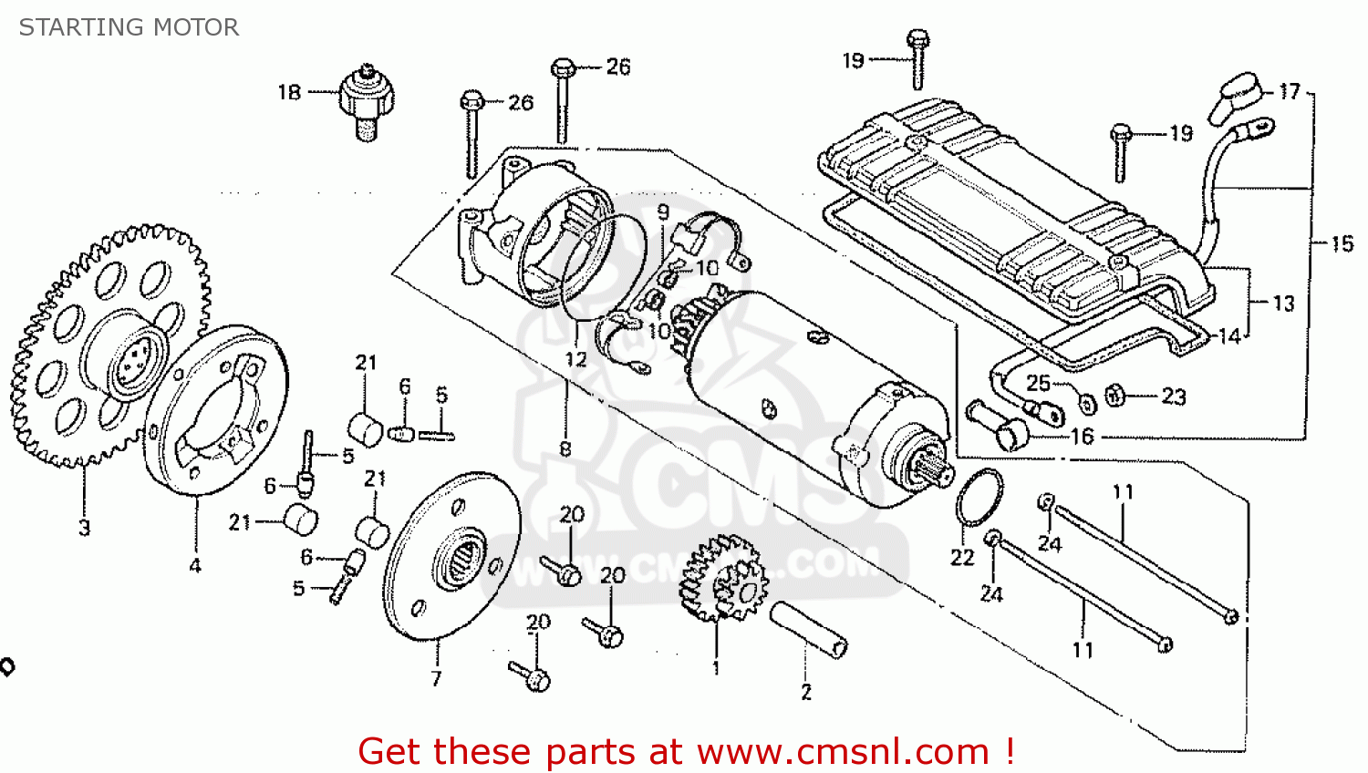 Honda CB750F 1982 (C) EUROPEAN DIRECT SALES STARTING MOTOR - buy