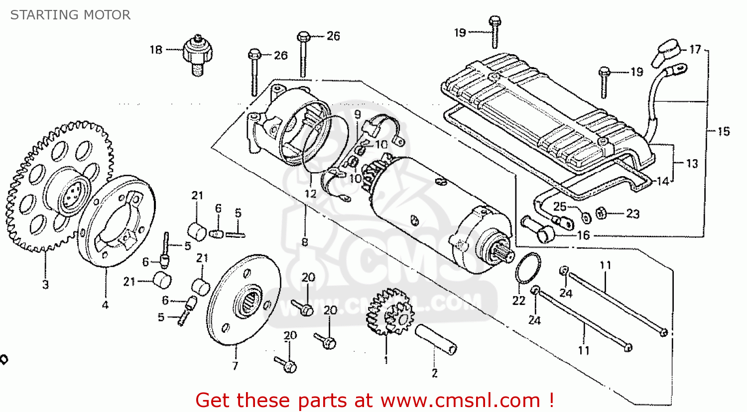 Honda CB750F 1983 (D) AUSTRALIA STARTING MOTOR - buy STARTING MOTOR