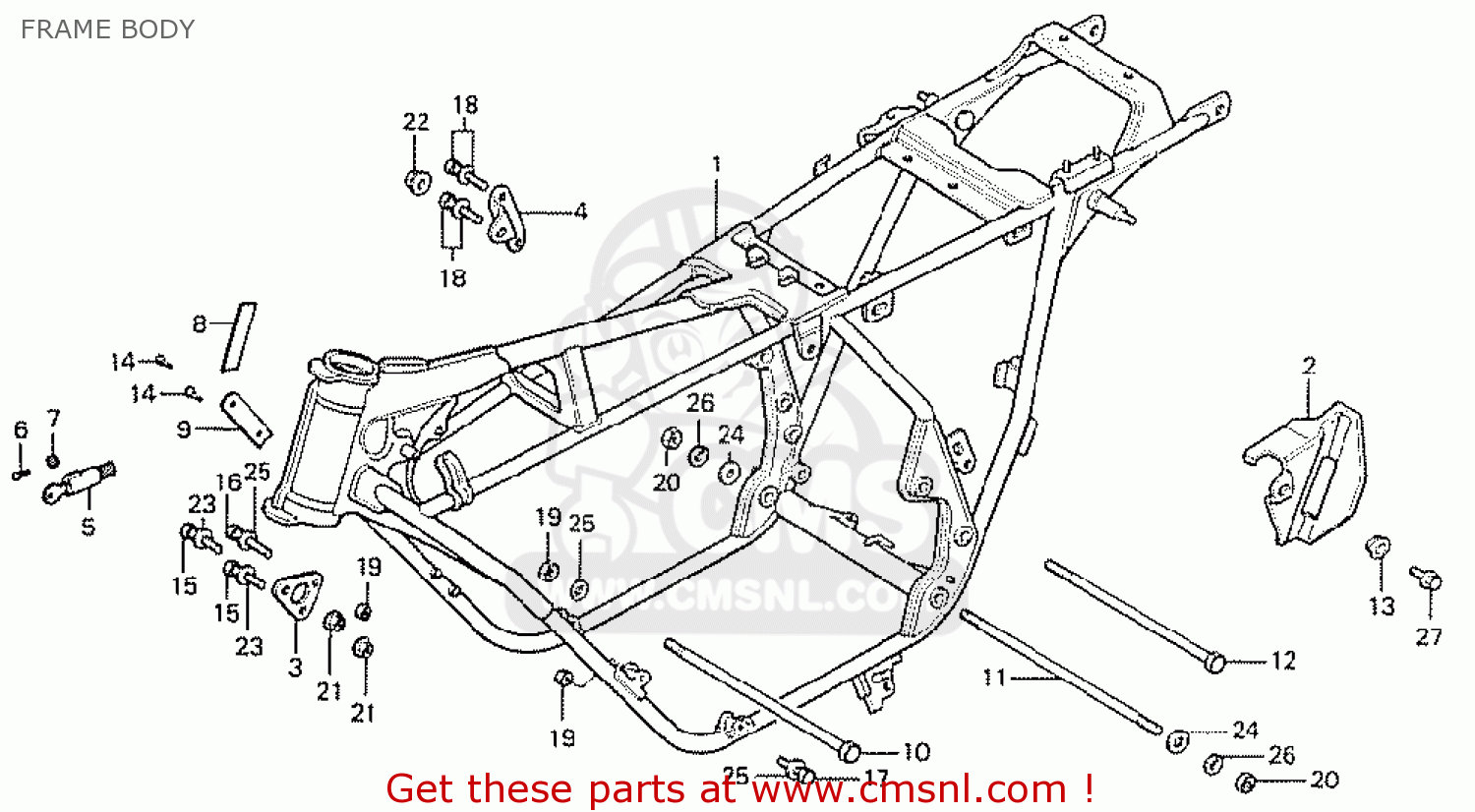 Honda CB750F2 SUPER SPORT CANADA FRAME BODY - buy FRAME BODY spares online