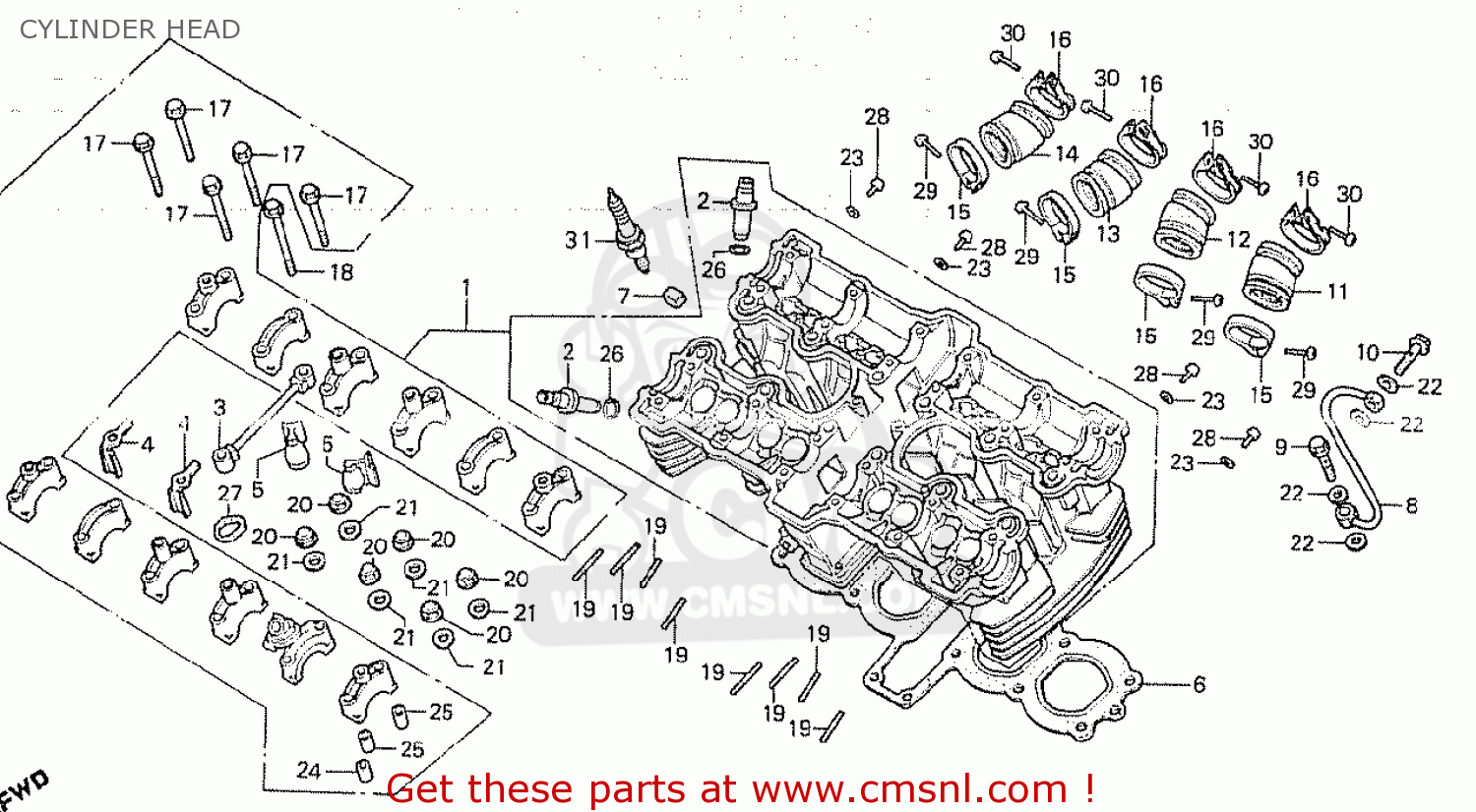 CYLINDER HEAD CB750K 1979 (Z) FOUR SOUTH AFRICA