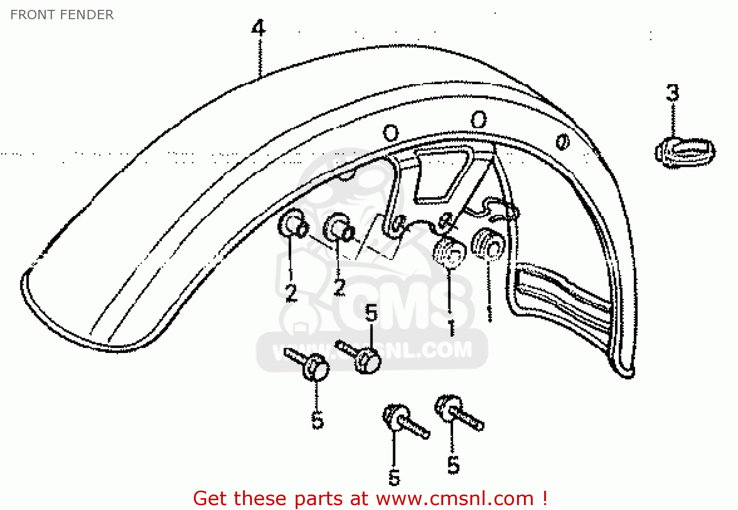 Honda CB750K 1980 (A) FOUR GERMANY FRONT FENDER - buy FRONT FENDER ...