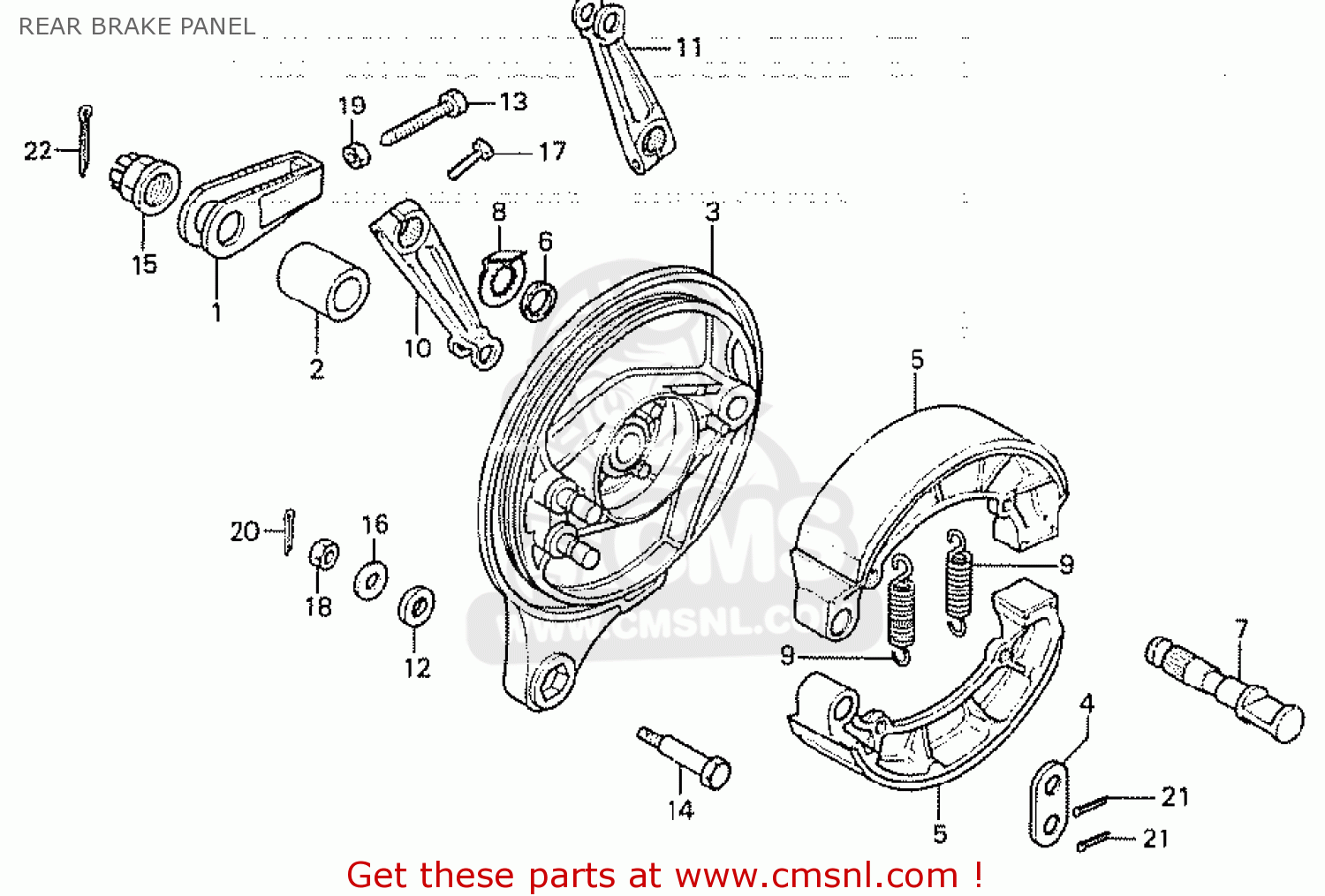 Honda CB750K 1981 (B) FOUR GENERAL EXPORT KPH REAR BRAKE PANEL buy