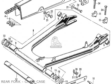 REAR FORK - CHAIN CASE