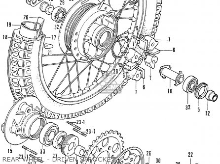 REAR WHEEL - DRIVEN SPROCKET