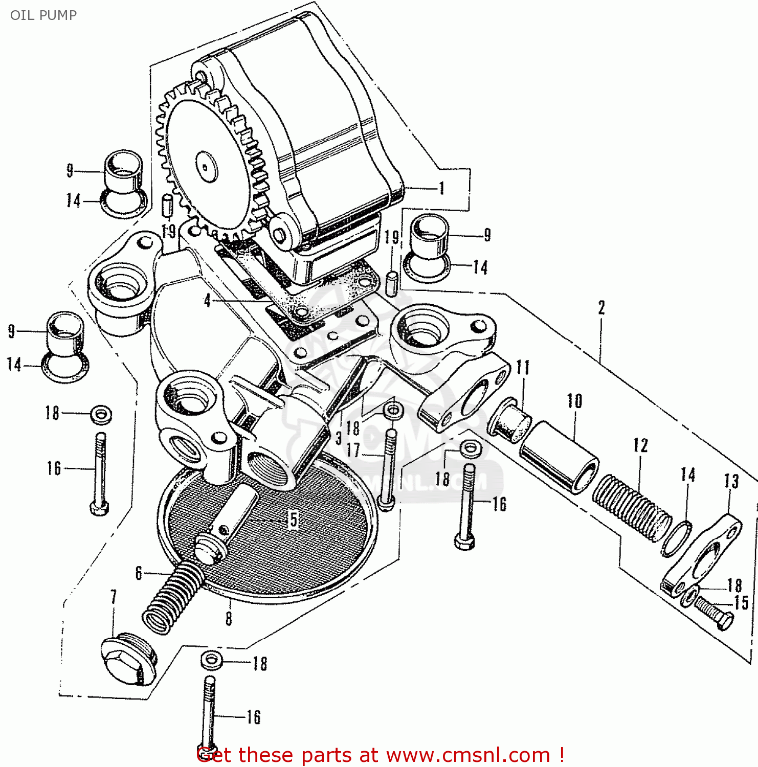 Honda CB750K1 ENGLAND OIL PUMP - buy OIL PUMP spares online