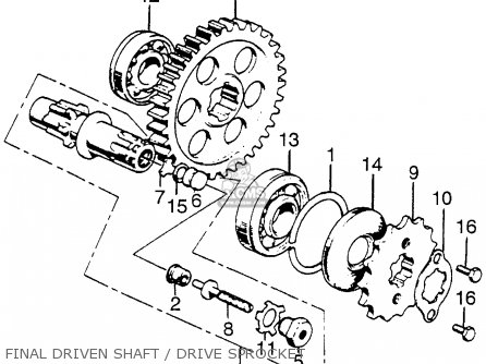 FINAL DRIVEN SHAFT / DRIVE SPROCKET