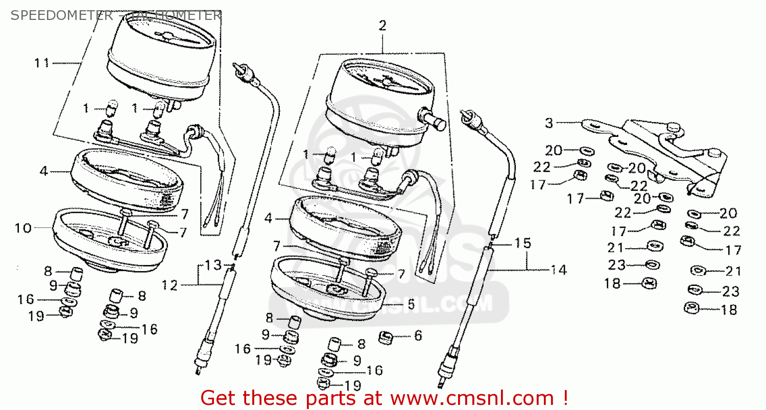 Honda CB750K6 FOUR AUSTRALIA SPEEDOMETER TACHOMETER buy SPEEDOMETER
